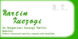 martin kuczogi business card